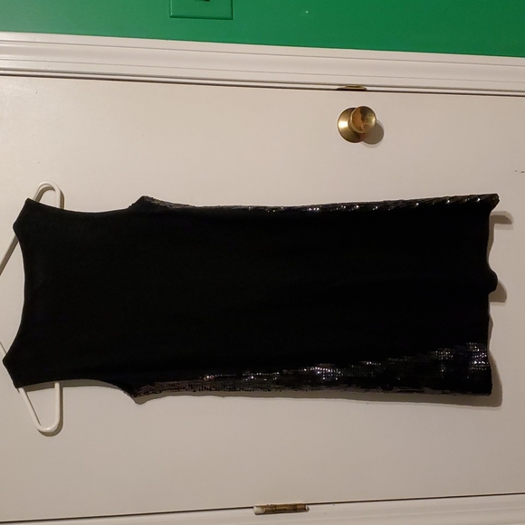 JB by Julie Brown women's S black wool sequenced midi dress - Picture 4 of 5